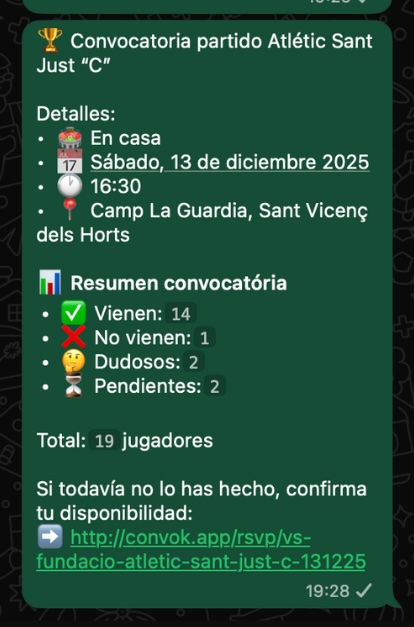 Copiar resumen al grupo